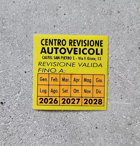 Adesivo per revisione - Centro Serigrafico